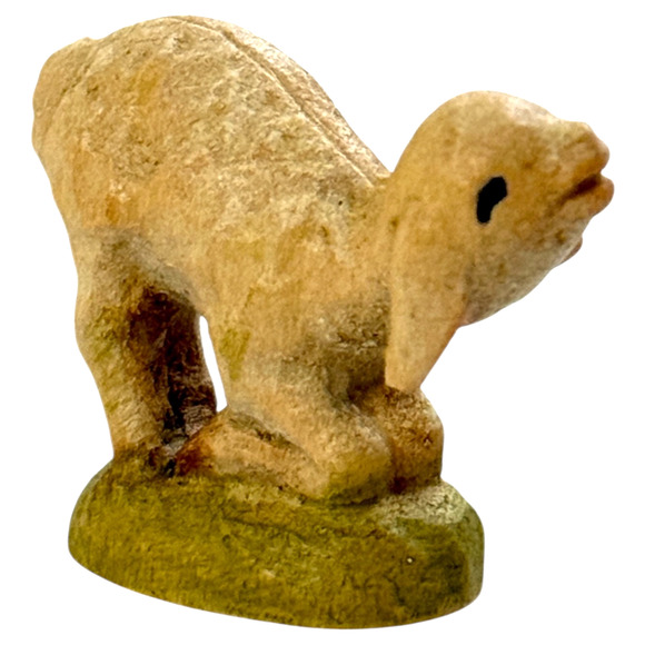Anri Ferrndiz Nativity 3" Scale Lamb Kneeling Sheep Carved Mini Figurine Italy - Picture 9 of 11